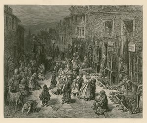 Seven Dials, Londen door Gustave Dore